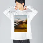 Coconutの夕暮れの風景 ビッグシルエットロングスリーブTシャツ