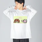 ダイナマイト87ねこ大商会のくじらミルクティーL寸１つ下さいなねこです Big Long Sleeve T-Shirt