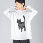 Riotoのねこけつ（サバトラ） ビッグシルエットロングスリーブTシャツ