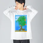 ぷ～まる◎のびっくりshopの木が歩く Big Long Sleeve T-Shirt