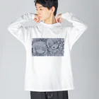 とどのつまりの孤独死、線画 Big Long Sleeve T-Shirt