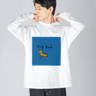 エノいラクガキのDog Back  ビッグシルエットロングスリーブTシャツ