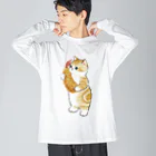 mofusandのえびふらいに恋するにゃん Big Long Sleeve T-Shirt