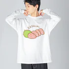 ちゃやまのSashimi-salmon ビッグシルエットロングスリーブTシャツ