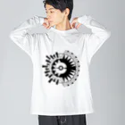 ちゃやまのソニカ_輝く鳥の文様 Big Long Sleeve T-Shirt