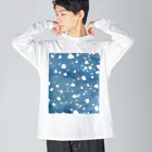 萩岩睦美のグッズショップのビッグシルエット長そでT　雪夜 Big Long Sleeve T-Shirt