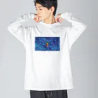 pesty_pupil designsのじゃんぐるもじゃもじゃ ビッグシルエットロングスリーブTシャツ