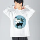 fDESIGNのfm_41_Cow ビッグシルエットロングスリーブTシャツ