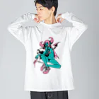 tama.llustrationのロックT ROCK'N PUNK - 悪魔ちゃん スニーカー Big Long Sleeve T-Shirt