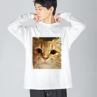 猫ちゃんの可愛いぬこちゃん ビッグシルエットロングスリーブTシャツ