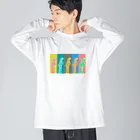 SAKURA スタイルの虹色　フェンダー  Big Long Sleeve T-Shirt
