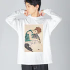 art-standard（アートスタンダード）のエゴン シーレ（Egon Schiele） / Seated woman with bent knee 1917 Big Long Sleeve T-Shirt