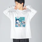 MINI BANANA ゴリラの親子のMINI BANANA　夜 Big Long Sleeve T-Shirt