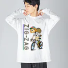 nidan-illustrationの“ZIG-ZAG” 1 ビッグシルエットロングスリーブTシャツ