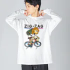 nidan-illustrationの“ZIG-ZAG” 2 ビッグシルエットロングスリーブTシャツ