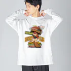 nidan-illustrationの"HUNGRY CLUB" Big Long Sleeve T-Shirt