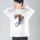 nidan-illustrationの"HIPSTER" Big Long Sleeve T-Shirt