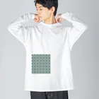 usagiの竜田川文様　モスグリーンベース Big Long Sleeve T-Shirt