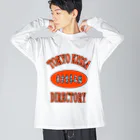 東京喫茶名鑑の東京喫茶名鑑 カレッジロンT オレンジ Big Long Sleeve T-Shirt