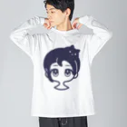 AI作家さむねこの作品集のクロネコアタマ Big Long Sleeve T-Shirt