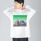 ピアンポン -phangpon-のFUTURE CITY（街並） ビッグシルエットロングスリーブTシャツ