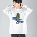 nidan-illustrationの“BLUE POWER” ビッグシルエットロングスリーブTシャツ