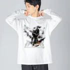 きくちひろ｜イラストレーターの墨侍（カラー）  Big Long Sleeve T-Shirt