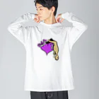 CoopMANのCoop MAN ハート Big Long Sleeve T-Shirt