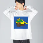 野良ブックストアーのピザ猫 Big Long Sleeve T-Shirt