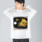 ミンミン商店の夜ご飯 ビッグシルエットロングスリーブTシャツ