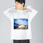 ChikuwaShopのプリントTシャツ Big Long Sleeve T-Shirt