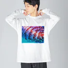 HossyのEchoes ビッグシルエットロングスリーブTシャツ