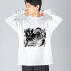 SumiReの九尾と龍　黒 ビッグシルエットロングスリーブTシャツ