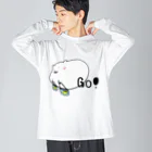 ダイナマイト87ねこ大商会の缶ぽっくりでブイブイいわす猫 Big Long Sleeve T-Shirt