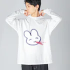 あくむ病院の吐血白うさぎ Big Long Sleeve T-Shirt