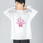 ゴロニャーのダサT屋さんのサンゴの日 対応グッズ サンゴくん ビッグシルエットロングスリーブTシャツ