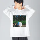 ノーライフノーマスクの猫と彫刻 Big Long Sleeve T-Shirt