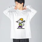 momokarubiのNo.2 職人かるび 犬 Big Long Sleeve T-Shirt