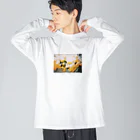 たにたにの早春マリーゴールド Big Long Sleeve T-Shirt