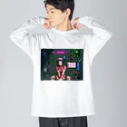 サイケデリックミリタリーパフパフの「浮気病棟」ジャケットデザイン　グッズ Big Long Sleeve T-Shirt