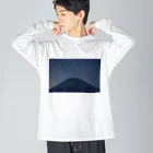 月と鼈の地球は回る　富士山と星 Big Long Sleeve T-Shirt