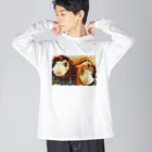 スキニーギニアピッグのもじお(と時々もじおの友達)のもじおともじろう Big Long Sleeve T-Shirt