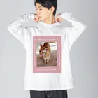 ごま猫の店のペロンチョごま ビッグシルエットロングスリーブTシャツ