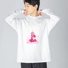 さやひよの宝箱の桜吹雪 ビッグシルエットロングスリーブTシャツ