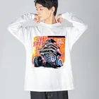 Mobile Gift Shop のnever give up KUMAMOTO  ビッグシルエットロングスリーブTシャツ