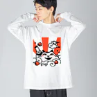 なまらやのねこ日の出 ビッグシルエットロングスリーブTシャツ