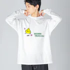 ittiyのお店。のごきげんヒヨコさん（ロゴ入り） ビッグシルエットロングスリーブTシャツ