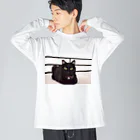 黒猫のうめたんの黒猫のうめたん ビッグシルエットロングスリーブTシャツ