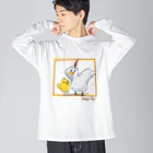 mizutama_のHappy Day!(にわとりとひよこ) Big Long Sleeve T-Shirt