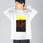 greenkenのゴル：ケン：夕焼け Big Long Sleeve T-Shirt